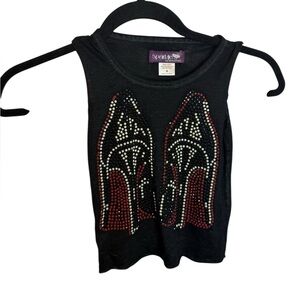 Sparkle by Stoopher Girl’s Studded Heels Tank